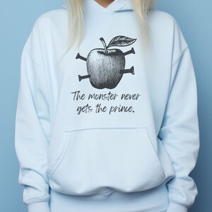 Mind F*ck-serien Hoodie, Monstret får aldrig prinsen Hoodie, Bokälskare Gåva, Lana Myers-tröja, ST Abby Merch Light Blue