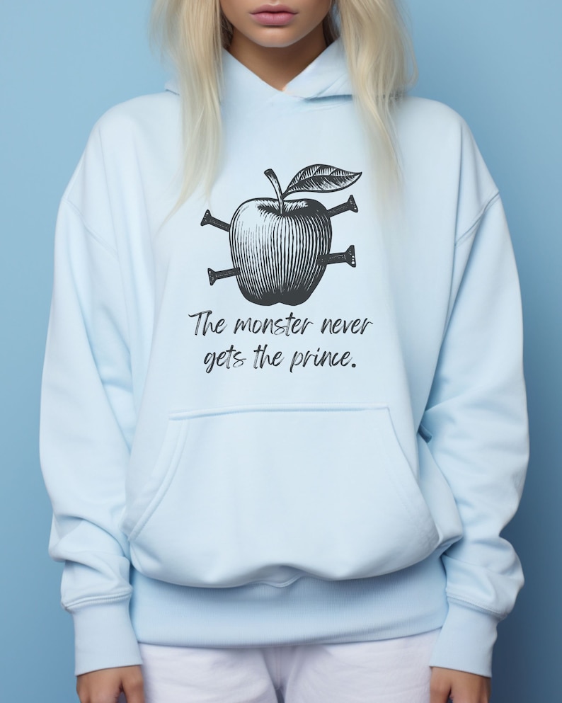 Mind F*ck-serien Hoodie, Monstret får aldrig prinsen Hoodie, Bokälskare Gåva, Lana Myers-tröja, ST Abby Merch Light Blue