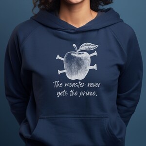 Mind F*ck-serien Hoodie, Monstret får aldrig prinsen Hoodie, Bokälskare Gåva, Lana Myers-tröja, ST Abby Merch Navy