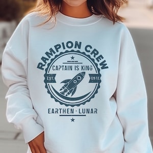 Rampion Crew Sweatshirt, The Lunar Chronicles Shirt, Bookish Clothing, Literary Gifts, Cinder, Cinder Sweater, Gifts for Readers