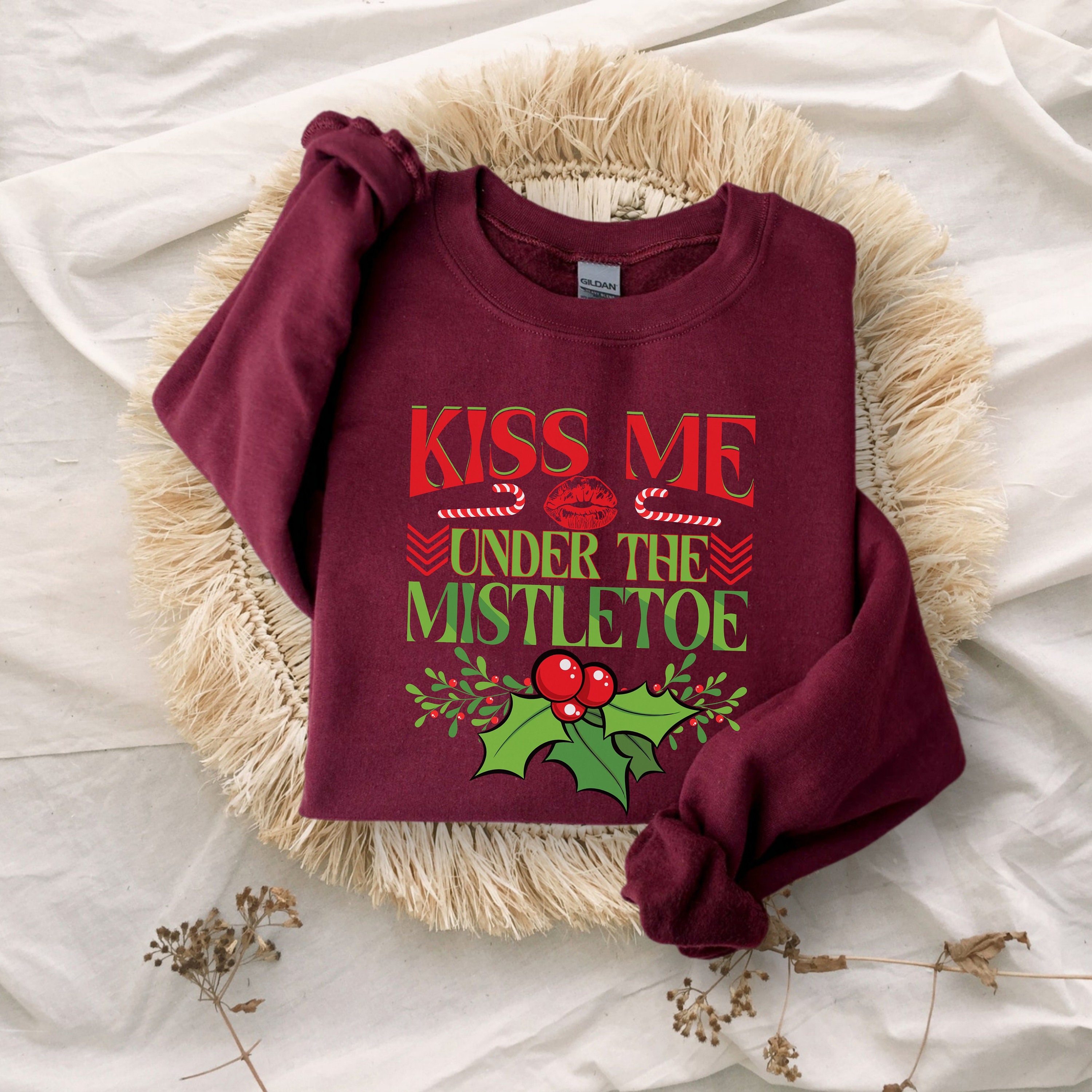 Kiss me under clearance the mistletoe ugly sweater