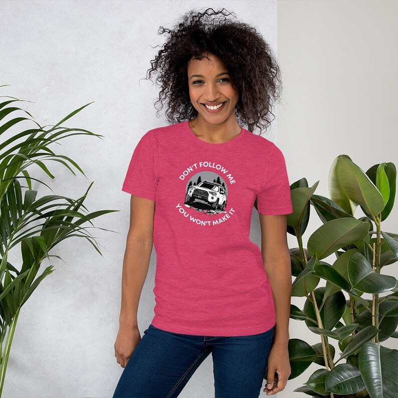 Toyota 4runner shirt, unisex 4runner tee, 4x4 Toyota T-shirt, dames Toyota shirt, heren Toyota shirt, overland shirt Heather Raspberry