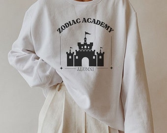 Bluza z kapturem Zodiac Academy, sweter absolwentów, sweter Bookish, bibliofil, gadżety Zodiac Academy, koszulka Caroline Peckham, prezenty dla miłośników książek
