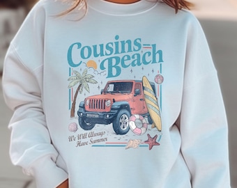 Cousins Beach Sweatshirt | Jeep Edition | Der Sommer verwandelte ich hübschen Merch | Wir werden immer Sommer TSITP Crewneck haben