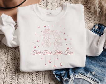 Once Upon A Broken Heart, Caraval Tick Tock Little Fox Sweatshirt, Bookish Sweatshirt, Booktok Book Lover Gift, Jacks and Evangeline, Ouabh