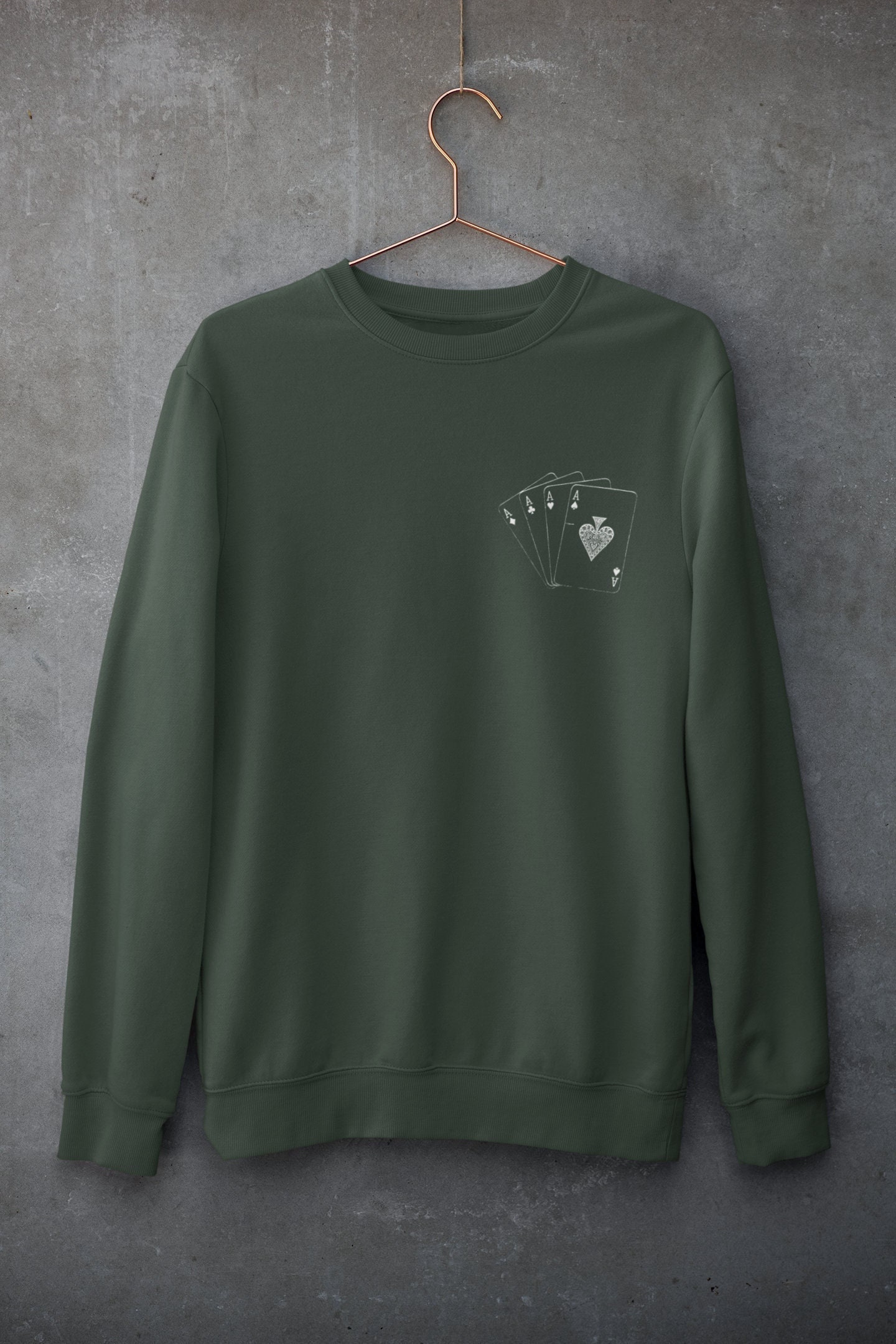 Pocket Aces Poker Sweatshirt, Las Vegas Sweater, Poker Lover Crewneck Sweater, Bluffing Shirt, Poker Gift, Poker Shirts, Gambler