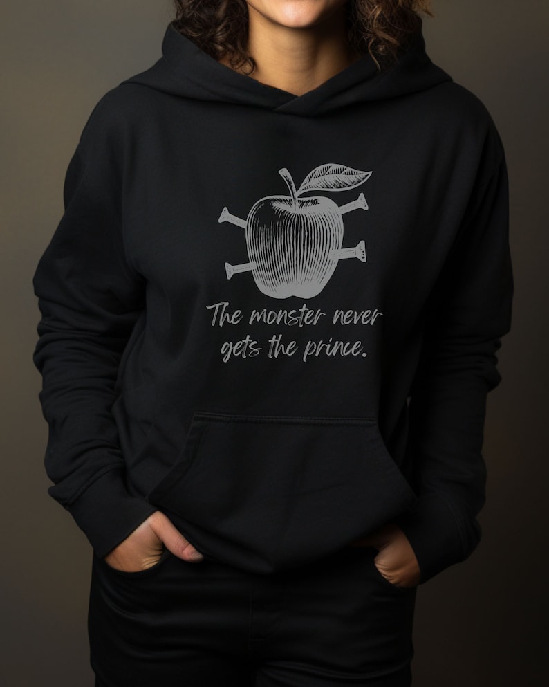 Mind F*ck-serien Hoodie, Monstret får aldrig prinsen Hoodie, Bokälskare Gåva, Lana Myers-tröja, ST Abby Merch Black