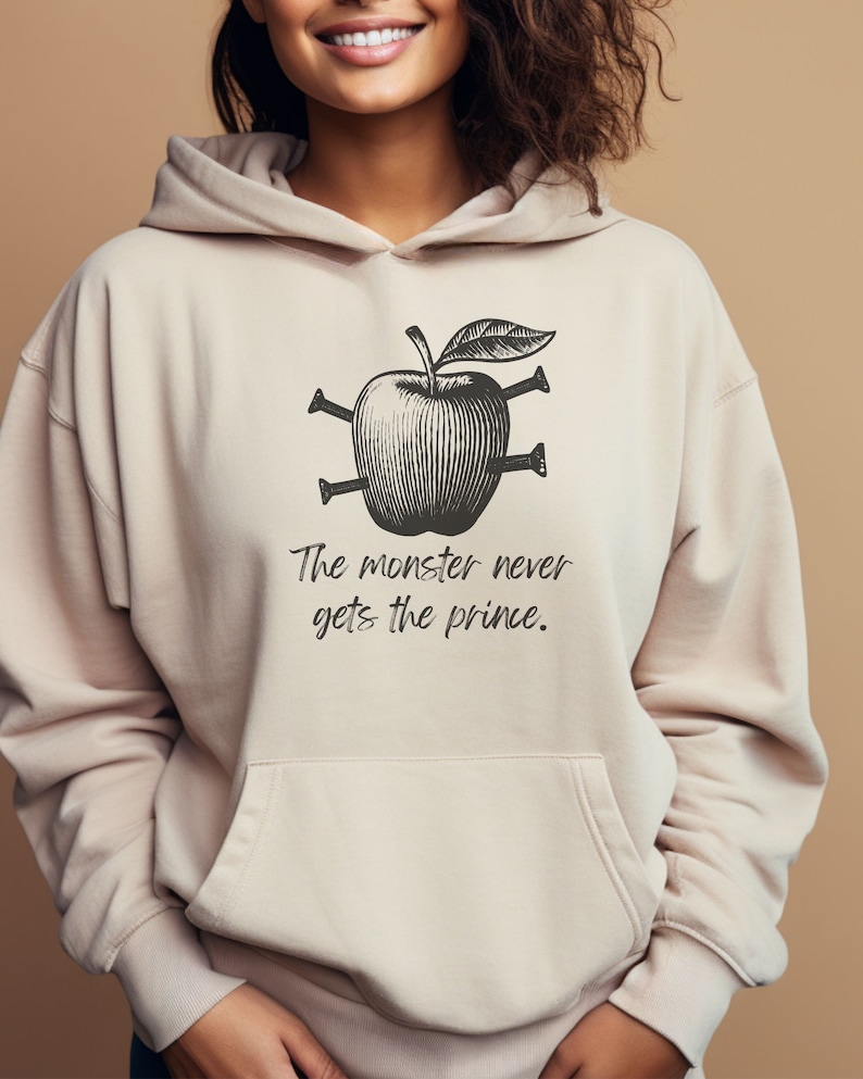 Mind F*ck-serien Hoodie, Monstret får aldrig prinsen Hoodie, Bokälskare Gåva, Lana Myers-tröja, ST Abby Merch Sand