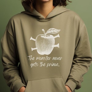 Mind F*ck-serien Hoodie, Monstret får aldrig prinsen Hoodie, Bokälskare Gåva, Lana Myers-tröja, ST Abby Merch Military Green
