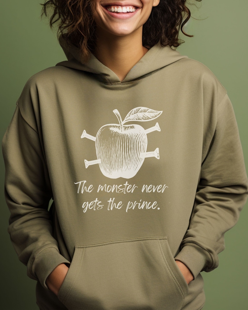 Mind F*ck-serien Hoodie, Monstret får aldrig prinsen Hoodie, Bokälskare Gåva, Lana Myers-tröja, ST Abby Merch Military Green