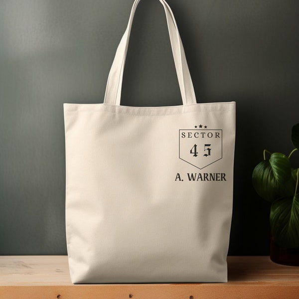 Aaron Warner Shatter Me Cotton Canvas Tote Bag, Shatter me, 45 Sector CCR Uniform Tote, BookTok Merch, Bookish Tote Bag, Kenji Kishimoto