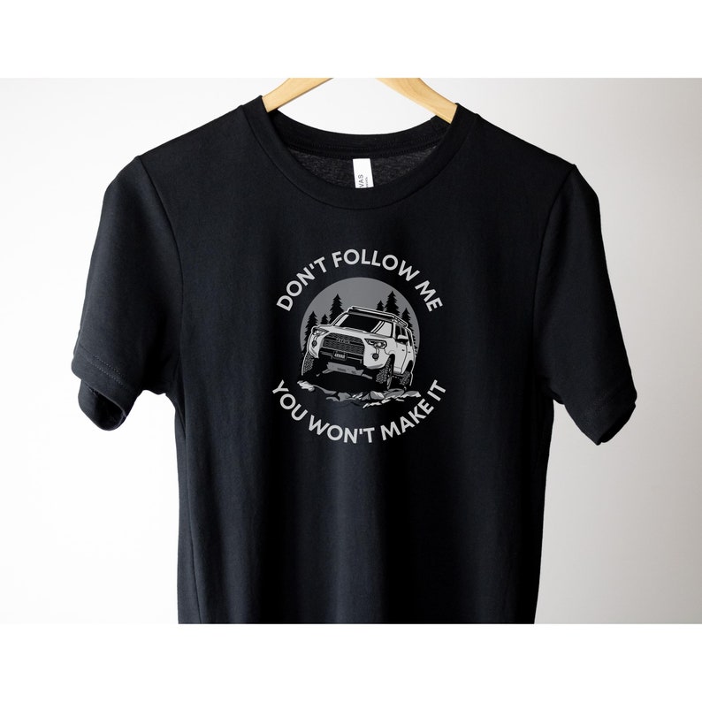 Toyota 4runner shirt, unisex 4runner tee, 4x4 Toyota T-shirt, dames Toyota shirt, heren Toyota shirt, overland shirt Black