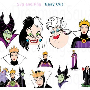 Evil Queen Bundle Svg, Svg and Png Bundle, Villain Svg,  Svg, Evil Queen Svg, Poison Apple svg, Digital Download, Digital File, Princess Svg