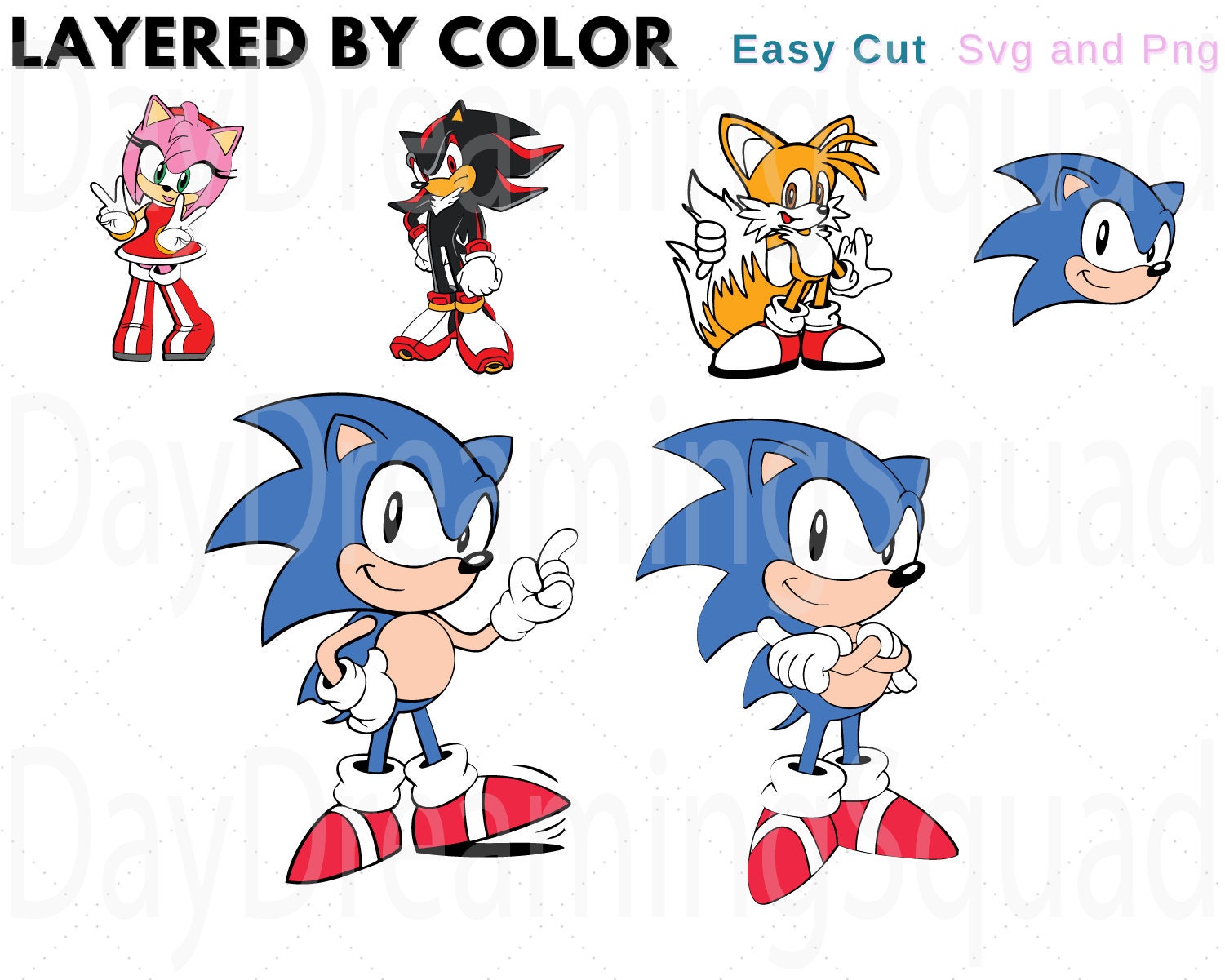 SONIC PNG the Hedgehog Png Sonic Bundle Png Sonic Layered Png