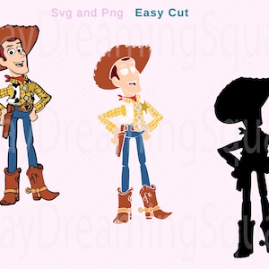 Cowboy SVG und Png, Spielzeug Svg n Png, Spielzeug Charakter Stecker, Cricut Datei, digitaler Download, TShirt Datei, Tumbler Datei, Cricut svg, Silhouette svg