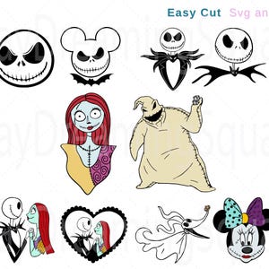 Jack Svg, Sally Svg, Pumpkin Svg, Halloween Svg, Jack and Sally Svg, Halloween File, Digital Download, Digital File, Svg and Png Download