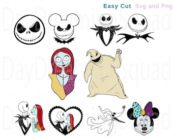 Jack Svg, Sally Svg, Pumpkin Svg, Halloween Svg, Jack and Sally Svg, Halloween File, Digital Download, Digital File, Svg and Png Download