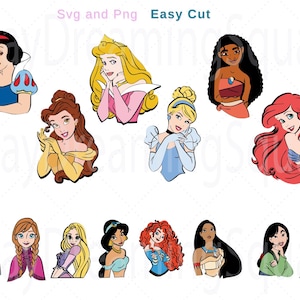Princess Svg and Png, Bundle Svg, Digital Download, Digital File, TShirt File, Tumbler File, Cricut Svg, Silhouette Svg, Prince Charming Svg