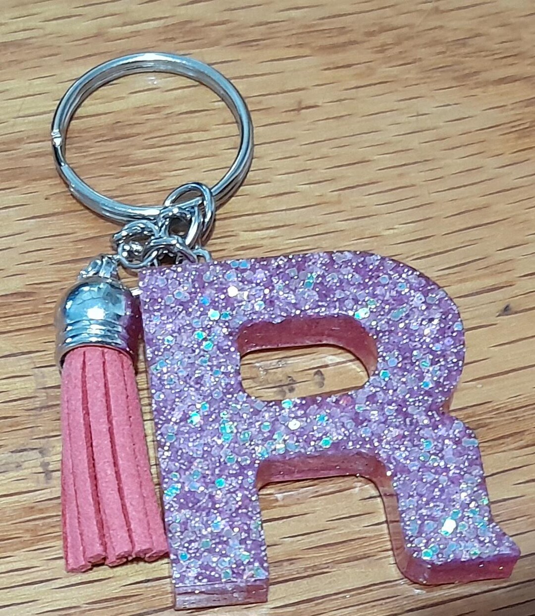 Purple Letter R Keychain - Etsy