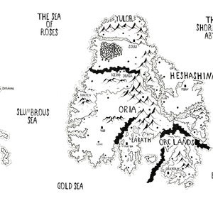 Carte fantastique unique fabriquée à la main (numérique)