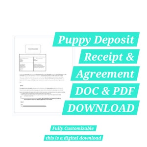 Dog Breeder Forms - Puppy Buyer Deposit Agreement for Breeders and Kennels - AKC Limited Registration