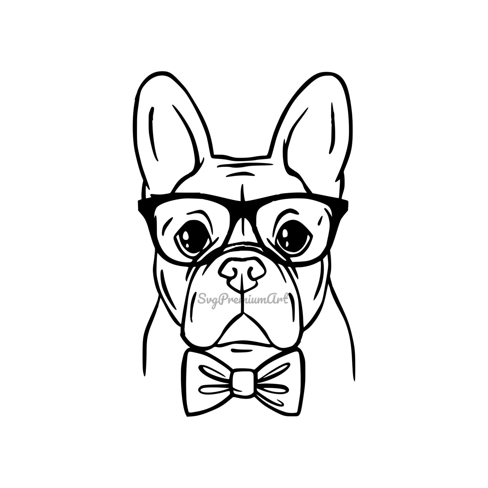 French Bulldog SVG Frenchie Svg Pet Face Png Digital | Etsy