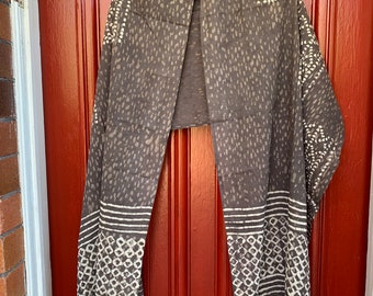 Women Grey Hand Block Rajasthani Jaipur Printed Organic Cotton Scarf, Stole or Shawl, Perfect gift for mom - Scarf for Mom