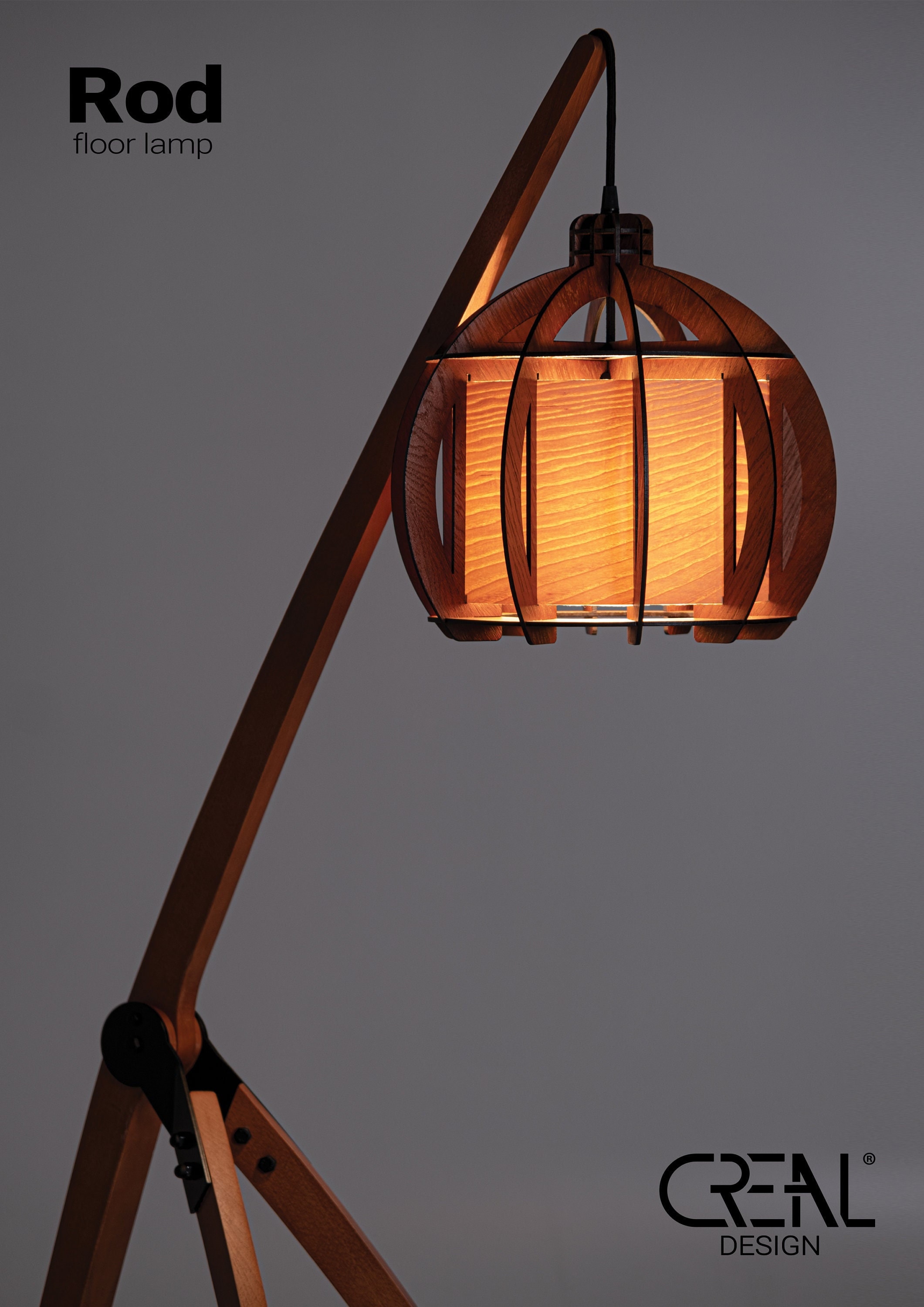 Wood Floor Lamp Custom Design Lamp and Lighting Wood Veneer | Etsy