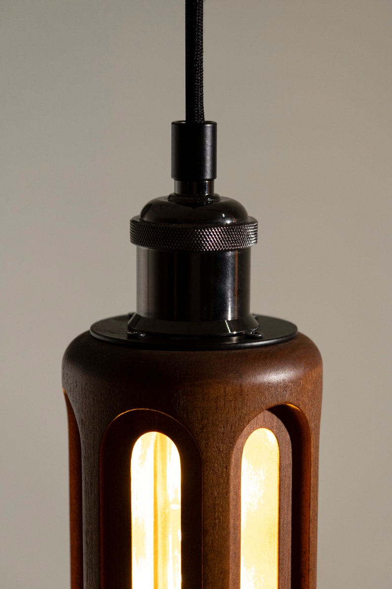 Wood floor lamp, Custom design lamp and lighting, Mid Century Modern floor lamp, , wood veneer lighting, Unique Character Lighting, handmade image 8