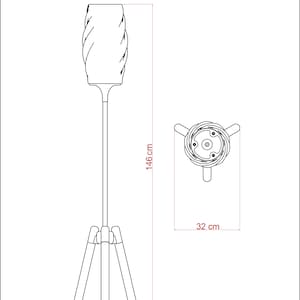 Lampadaire, Éclairage moderne, Éclairage impression 3D, Lampe minimaliste, Lampe de salle à manger, Bois, Moderne Mid-Century, Décoration d'intérieur, Design spécial, Twist image 10