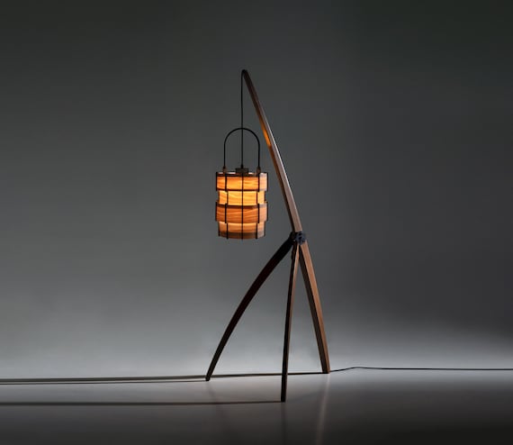 Wood floor lamp | Mid Century Modern | Minimalist floor lamp | Natural Wood Lighting | Vintage Style Lamp | Custom Wood Lamp | Unique lamp