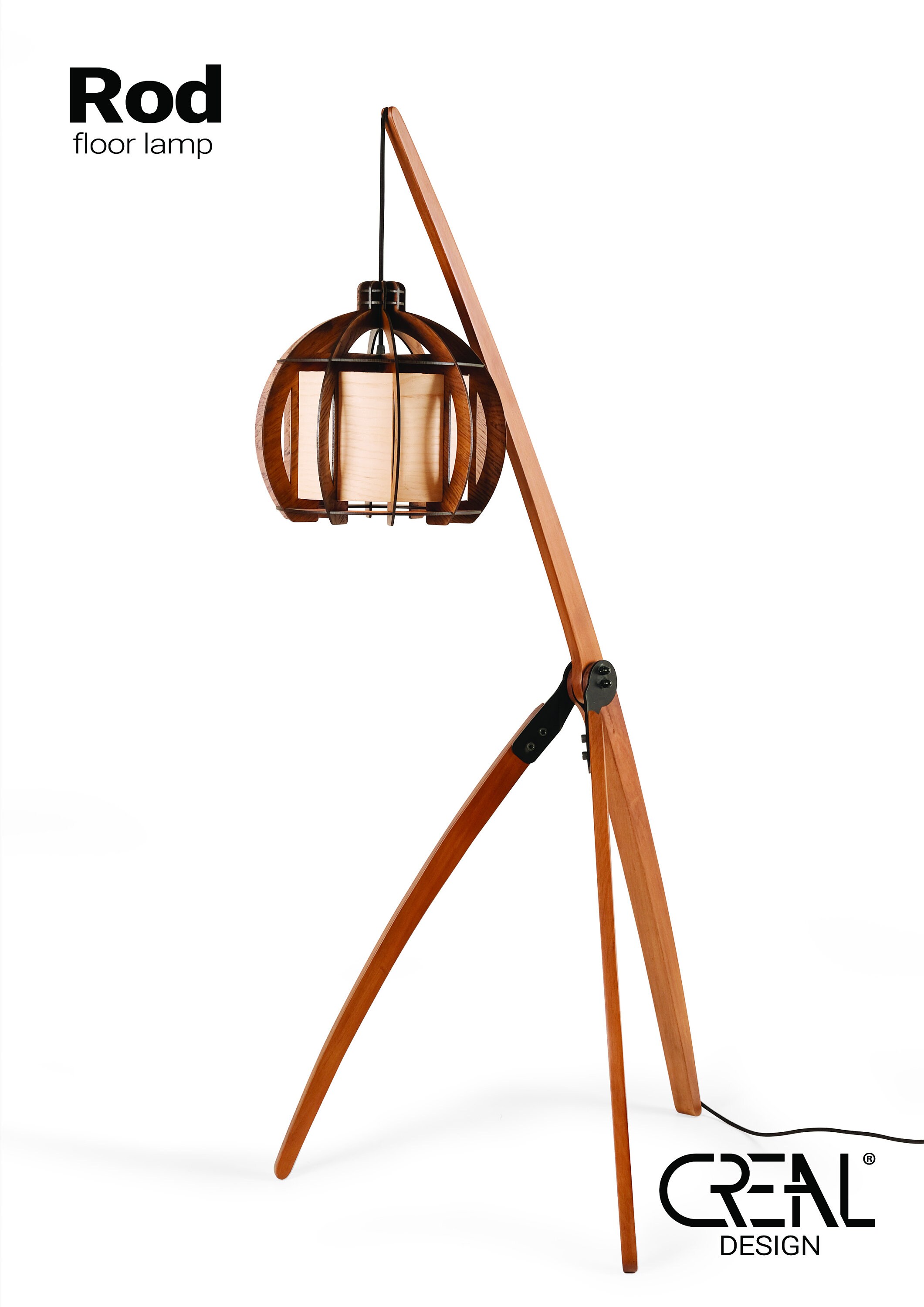 Wood Floor Lamp Custom Design Lamp and Lighting Wood Veneer Etsy