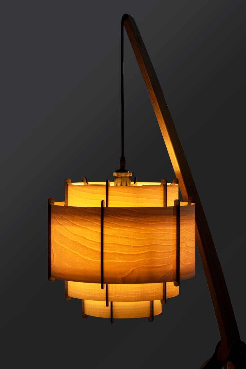 Wood Floor Lamp Custom Design Lamp and Lighting Mid Century Etsy