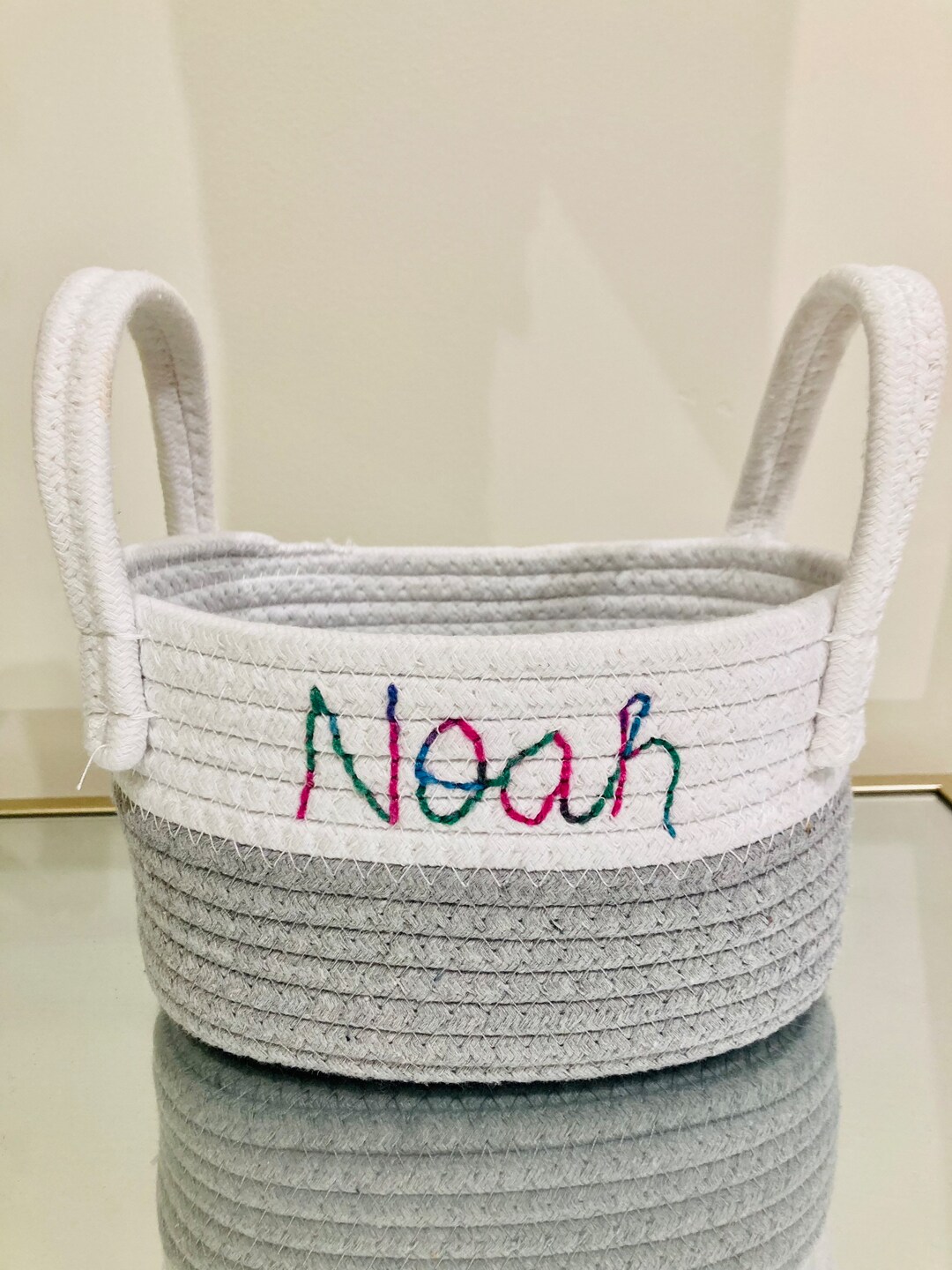 Personalised Handembroidered Baskets Etsy Australia