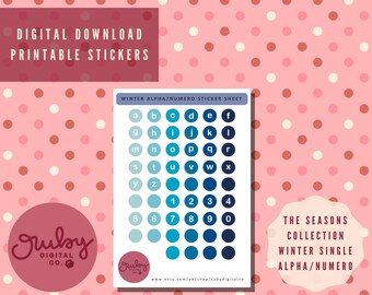 winter days labels single sheet printable stickers planners etsy