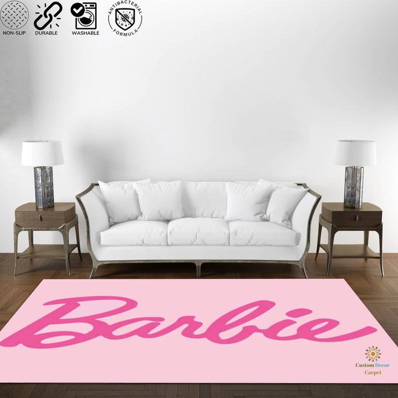 Girls Bedroom Rugs Barbie Rug Cartoon Rug Cute Rug Kids Etsy Canada