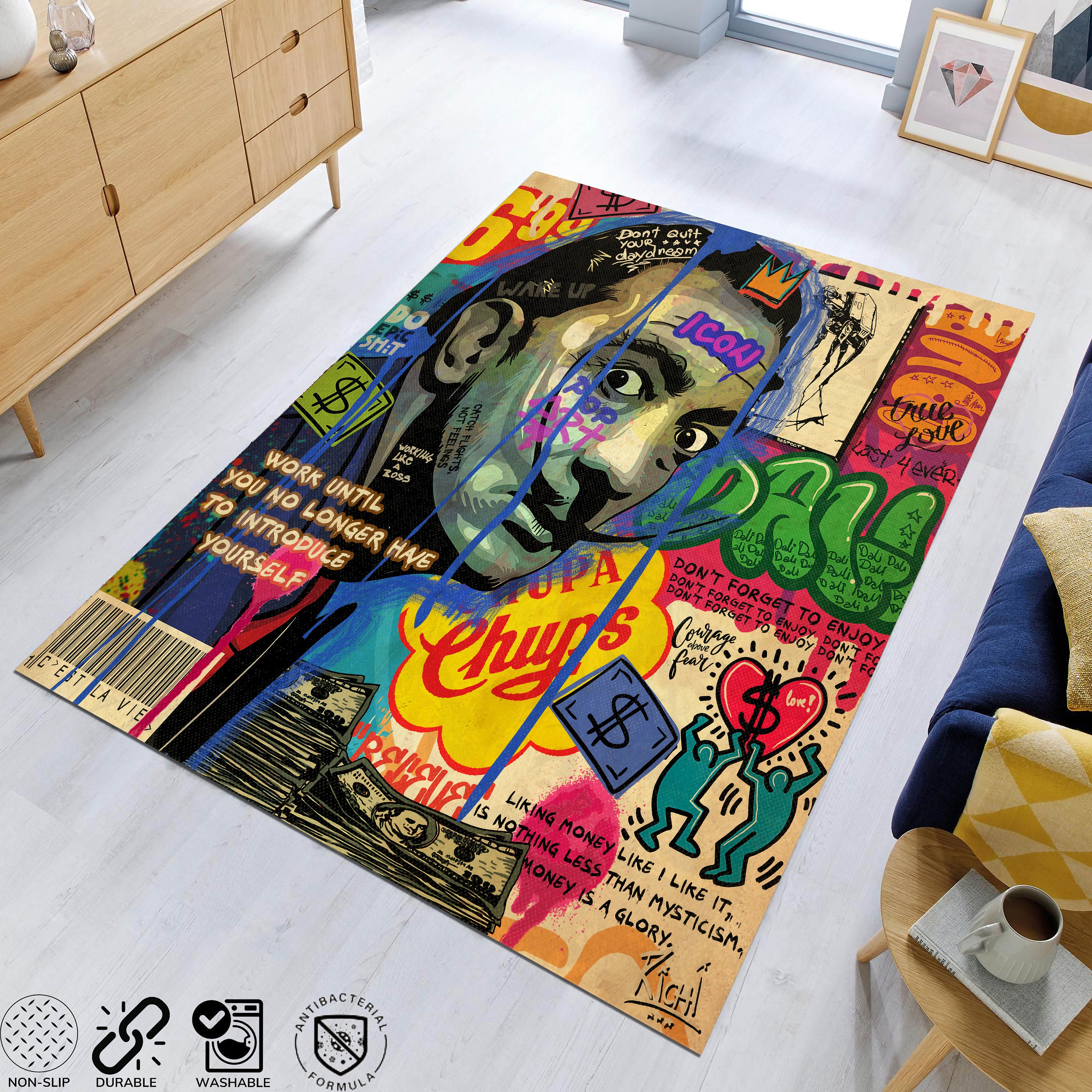 Pop Art Remake Rug Art Rug Artsy Rug Famous Painting Rug Etsy