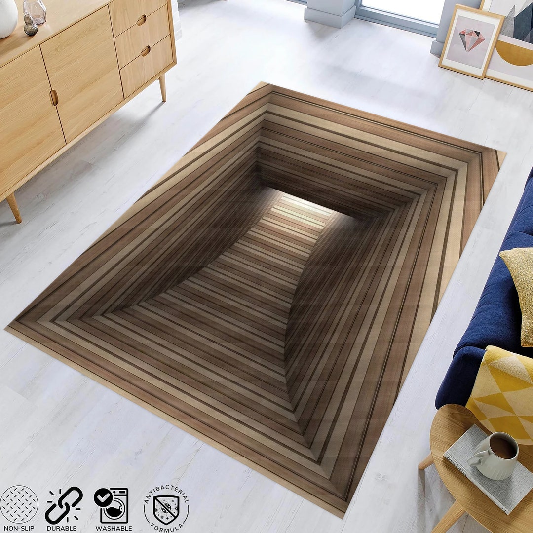 Optical Illusion Rug Tunnel Illusion Rug Vortex Rug 3D Etsy