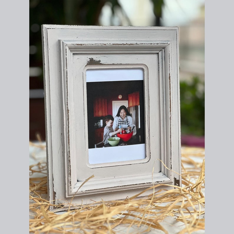 Light Grey Wood Frame Handmade Frame Photo on Wood 1st Etsy