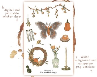 Printable/Digital Sticker Sheet no. 04 | The Herbalist