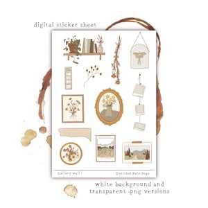 Digitales Sticker Blatt | Galerie-Wand