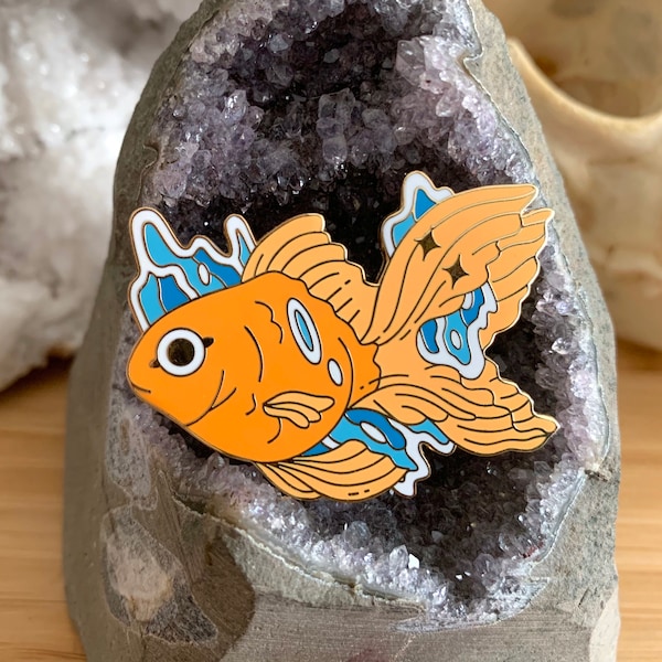 Goldfish Pin - Etsy