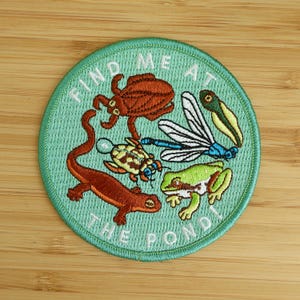 Find Me At The Pond! Iron-on Patch / Aquatic Biology / Ecology