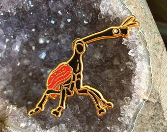 Épinglette en émail girafe / insecte / entomologie / épinglette