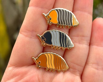 Pin de esmalte de isópodo diminuto / Patito de goma / Rey panda / Pines pequeños / Pin de relleno