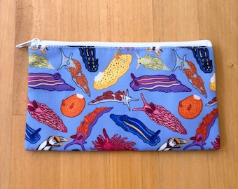 Nudibranch Pouch / Pencil Pouch / Makeup Bag / Ocean Accessory
