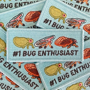 Number 1 Bug Enthusiast Iron-On Patch