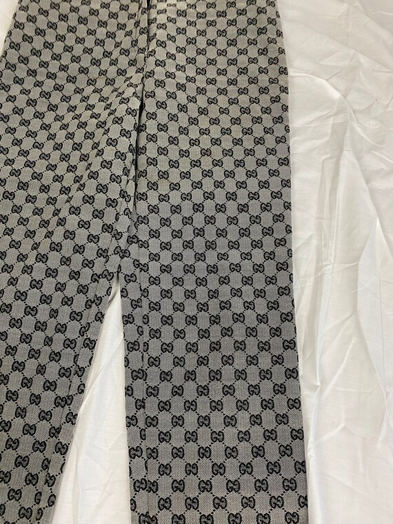 Black Grey Gucci Monogram Pants - Etsy