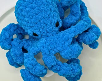 Peluche de pulpo hecho a mano, animal de peluche