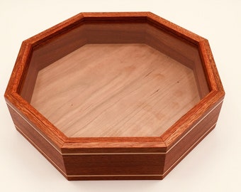 Octagon Box for Sailor Valentine; Display Case for Artwork or Keepsake